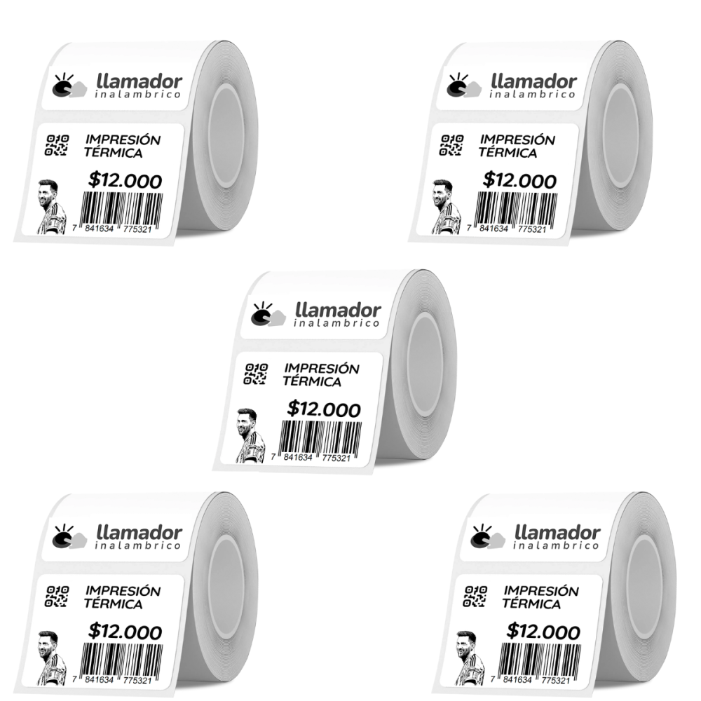 Etiquetas Rollo Rotuladora Impresora Termica 40x30mm X5u