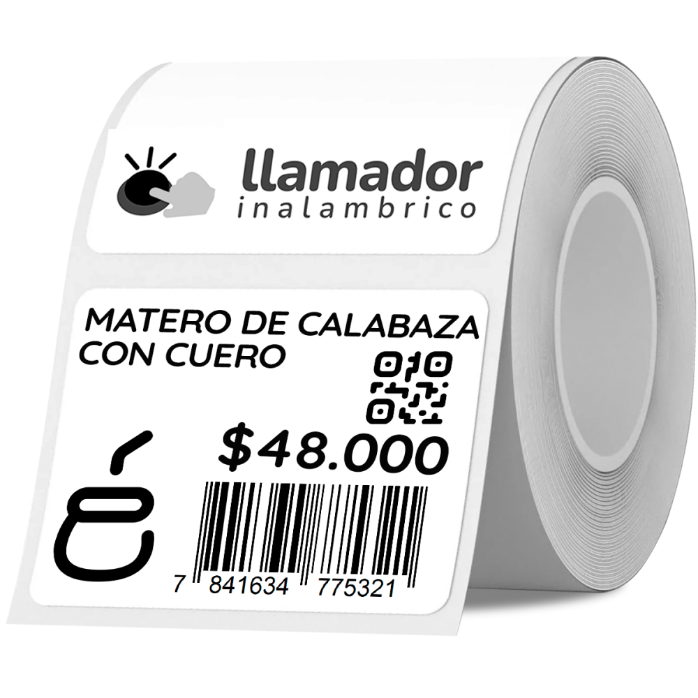 Etiquetas Rollo Rotuladora Impresora Termica 50x50 Transpare