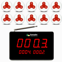 10 Llamadores De Mozos + 1 Display Receptor Restaurantes