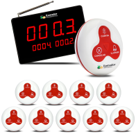 10 Llamadores De Camareros + 1 Reloj + 1 Display Receptor