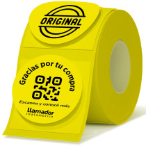 Rollo Etiquetas Redondas Rotuladora Térmica 50mm Colores
