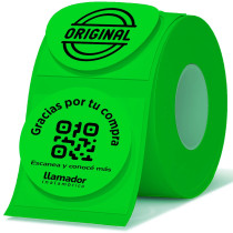 Rollo Etiquetas Redondas Rotuladora Térmica 50mm Colores