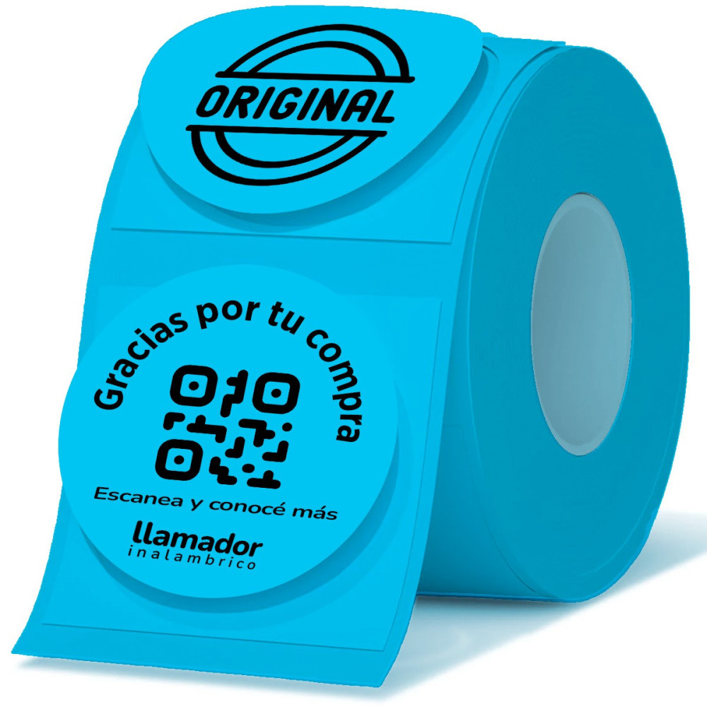 Rollo Etiquetas Redondas Rotuladora Térmica 50mm Colores
