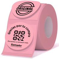 Rollo Etiquetas Redondas Rotuladora Térmica 50mm Colores