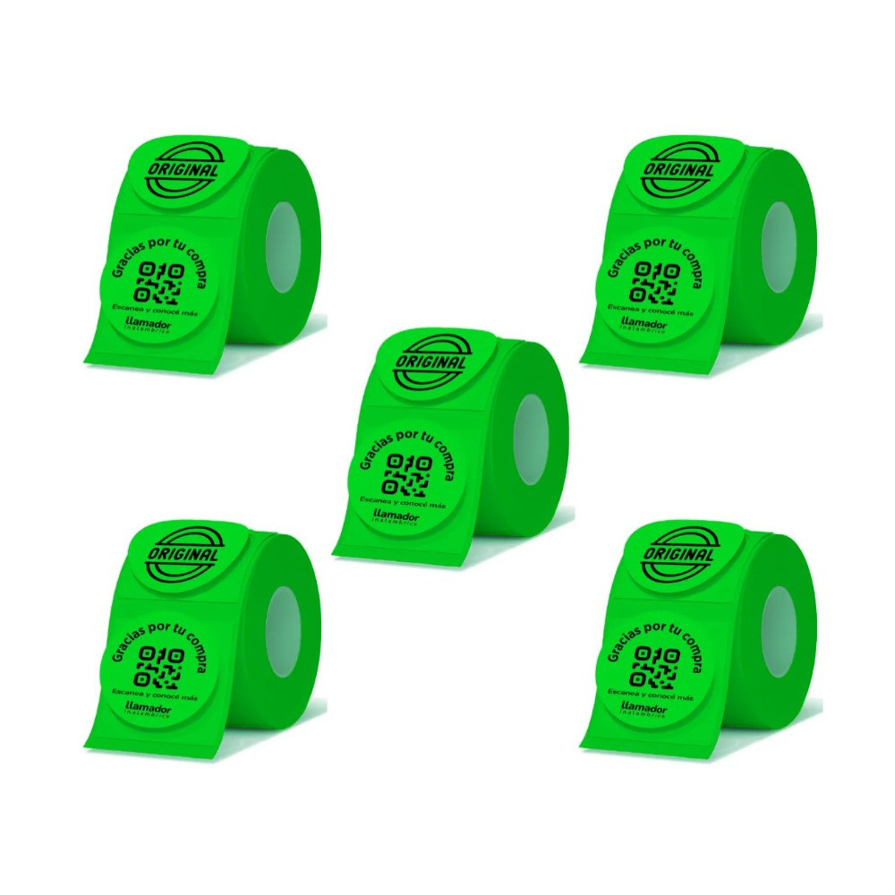 Rollo Etiquetas Redondas Rotuladora Térmica 50mm X5u Agregar a favoritos