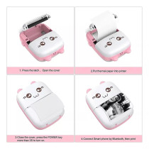 Rollo Adhesivo Color X15u Continuo Para Mini Impresora Gatito