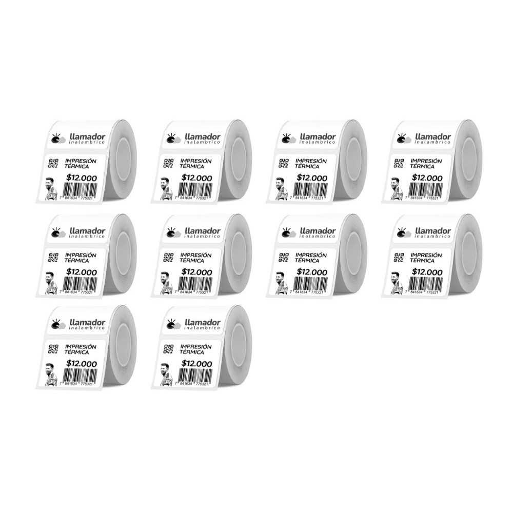 Etiquetas Rollo Rotuladora Impresora Termica 40x30mm X10U