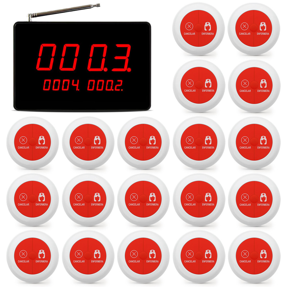 20 Llamadores De Enfermeria + Pantalla De Recepción Premium
