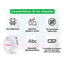 Etiquetas Rollo Rotuladora Termica 12x40mm Niimbot X10u