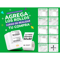 Etiquetas Rollo Rotuladora Impresora Termica 50x50mm X10u