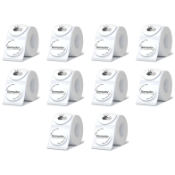 Rollo Etiquetas Redondas Rotuladora Termica 40mm X10u