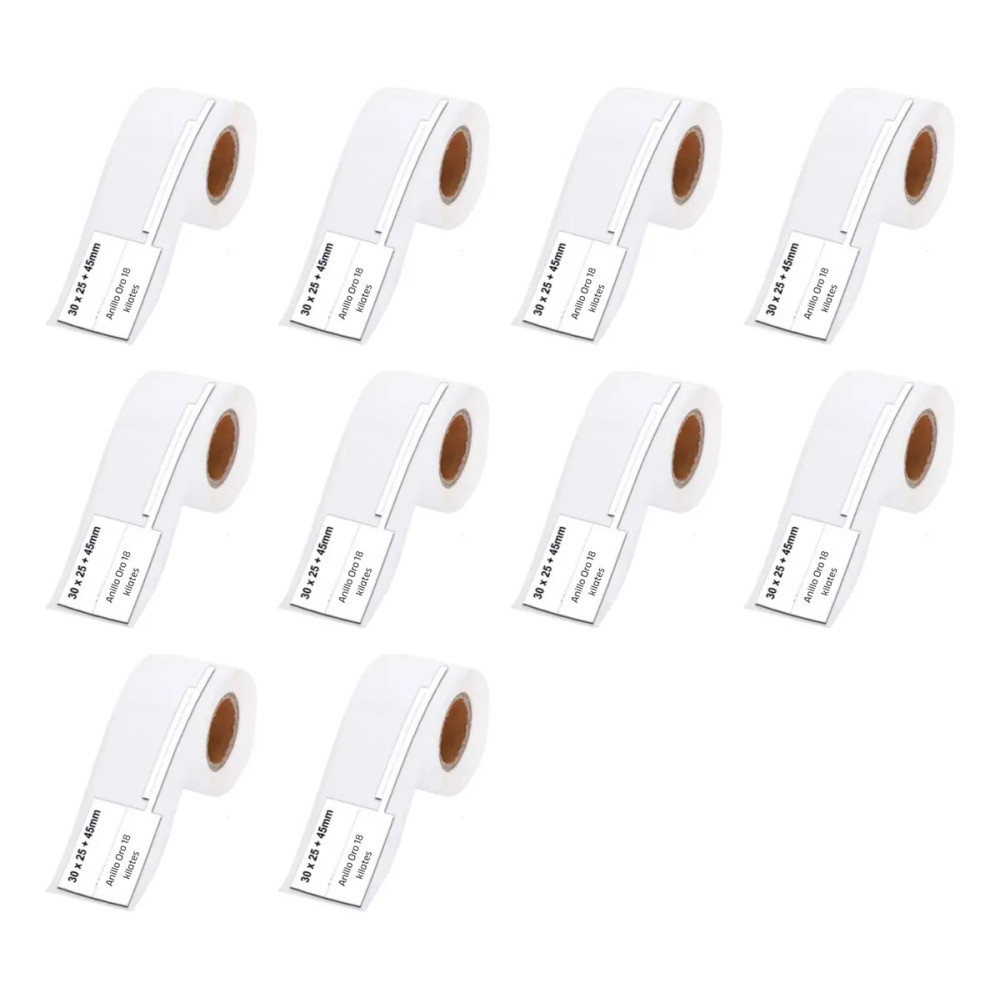 Rollo Etiquetas Joyeria Impresora Termica Colores 30x25 45mm X10u