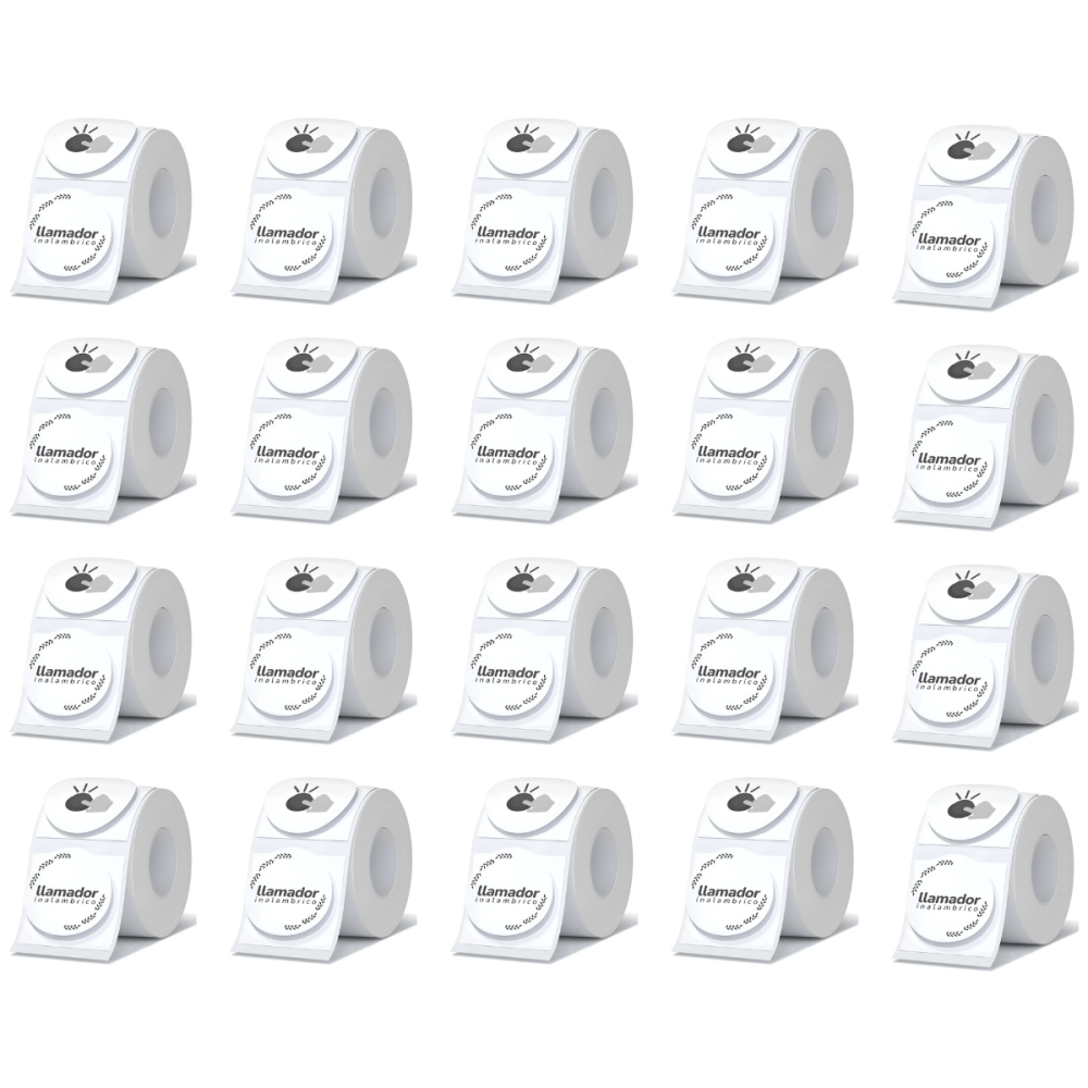 Rollo Etiquetas Redondas Rotuladora Termica 40mm X20u