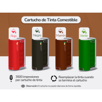 Tinta Comestible Verde Para Impresora De Café Portátil