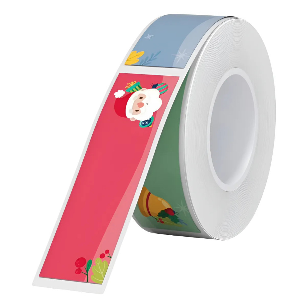 Rollo 14x50mm Blanco Con Iconos Navideños Niimbot