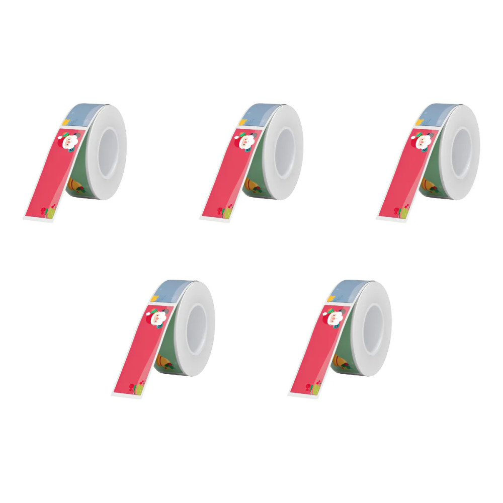 Rollo 14x50mm Blanco Con Iconos Navideños Niimbot X5u