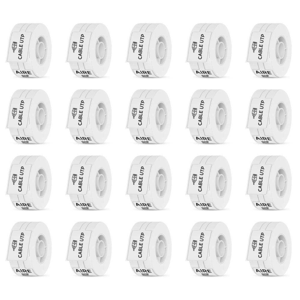 Etiquetas Rollo Rotuladora Termica 12x35mm Cable Color X20u