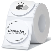 Rollo Etiquetas Redondas Transparentes Rotuladora Impresora Termica 50mm