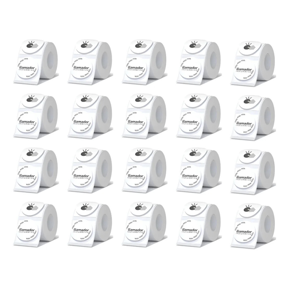 Rollo Etiquetas Redondas Transparentes Impresora Termica 50mm x20U