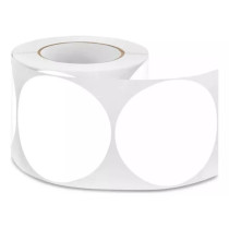 Rollo Etiquetas Redondas Transparentes Impresora Termica 50mm x20U