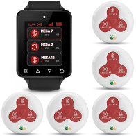 5 Llamadores Spa O Salas De Juego + Reloj Receptor Premium