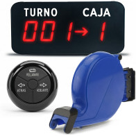 Turnero Digital Inalámbrico + Expendedor De Numero Dispenser Azul