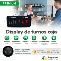 Turnero Digital Inalámbrico + Expendedor De Numero Dispenser Negro