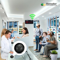 Turnero Digital Inalámbrico + Expendedor De Numero Dispenser Negro