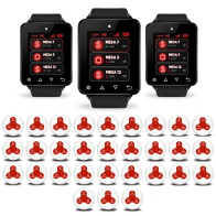 Kit 30 Llamadores De Mozo Y 3 Relojes Receptores Gastronomia