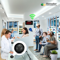 Display Turno Digital + Expendedor Azul + Pulsador + Pinche