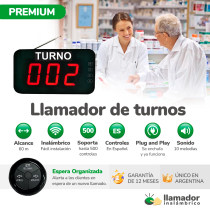 Display Turno Digital + Expendedor Azul + Pulsador + Pinche