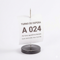 Combo Gestión De Filas Soporte Clava Papel + Rollo Numerado