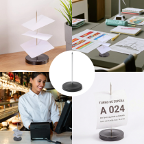 Soporte Para Rollo Turnero Clava Papel Ticket Metalico Negro