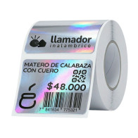 Etiquetas Rollo Rotuladora Impresora Termica 40x30mm Plateadas