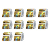 Etiquetas Rollo Impresora Termica 40x30mm Dorados X10u