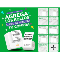 Etiquetas Rollo Impresora Termica 40x30mm Plateadas X10u