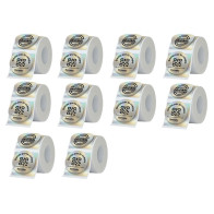 Etiquetas Rollo Impresora Termica Redondas 50mm Plateadas X10u