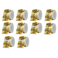 Etiquetas Rollo Impresora Termica Redondas 50mm Doradas X10u