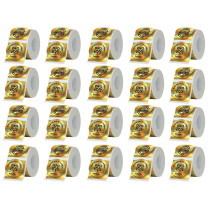 Etiquetas Rollo Rotuladora Impresora Termica Redondas 50mm Doradas X20u