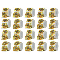 Etiquetas Rollo Rotuladora Impresora Termica Redondas 50mm Doradas X20u