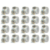 Etiquetas Rollo Rotuladora Impresora Termica Redondas 50mm Plateadas X20u