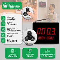 10 Llamadores De Mozos + 1 Display Receptor Restaurantes