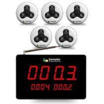 5 Llamadores De Mozos + 1 Display Receptor Restaurantes