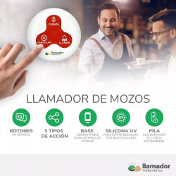 10 Llamadores De Mozos + 1 Display Receptor Restaurantes