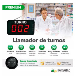 Turnero Digital Llamador Display Inalambrico Para Clientes