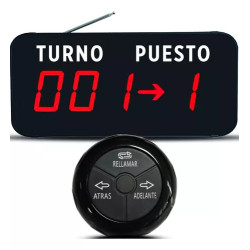 Turnero Electronico Inalambrico Puesto Y Turno Premium