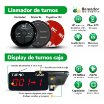 Turnero Electrónico Inalámbrico Para Rapipago 3 Dígitos 30cm