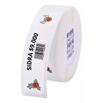 Rollo 12x30mm Blanco Con Iconos Navideños Niimbot